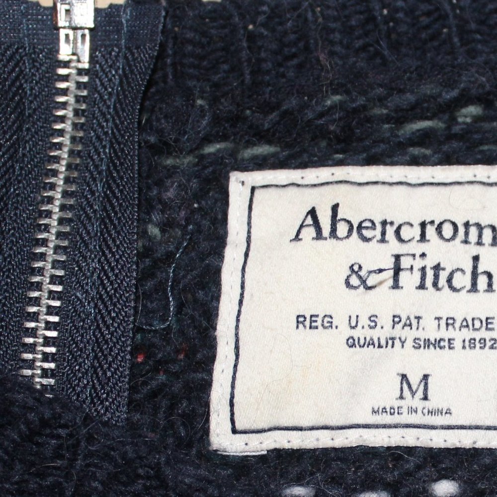 Abercrombie & Fitch Knit Back Zipper Sweater Sz M. - Picture 5 of 7